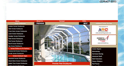 Desktop Screenshot of premierpoolenclosures.com